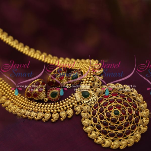NL6998 Kemp Traditional Mango Design Haram Collections Fashion Jewellery Online