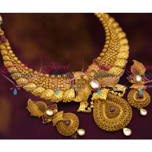 NL7019 One Gram Antique Gold Design Jewellery Jadau Kundan Imitation Buy Online