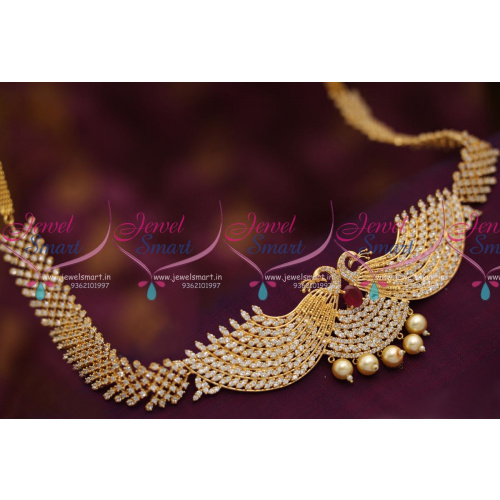 H6877 Peacock Design CZ Latest Hip Chain Kamarband Waist Jewellery Buy Online