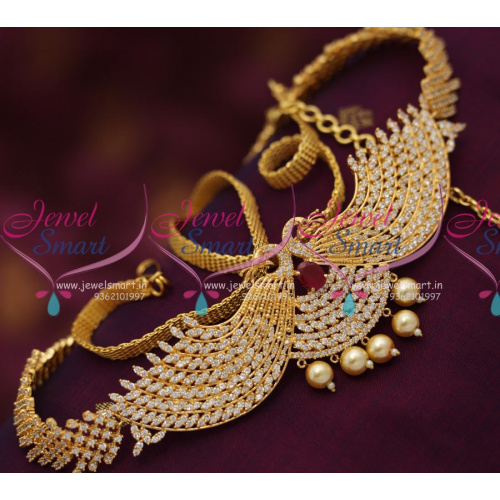 H6877 Peacock Design CZ Latest Hip Chain Kamarband Waist Jewellery Buy Online