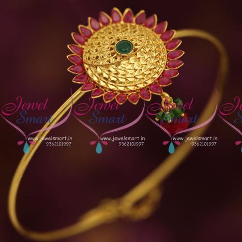 AR6855 Ruby Emerald Fancy Traditional Armlet String Vanki Collections Online