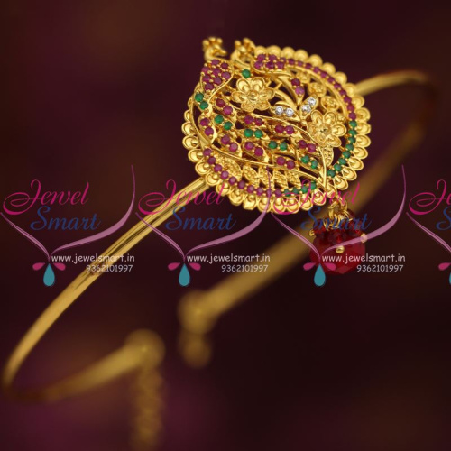 AR6856 Ruby Emerald Peacock Traditional Armlet String Vanki Collections Online