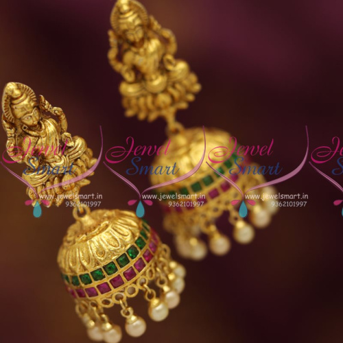 J6970 Antique Nagas Nakshi Handwork Jhumka Earrings Imitation Jewellery Online
