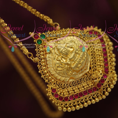 CS7286 Kemp Temple Spinel Ruby Nagas Jewellery Gold Plated Pendant Chain Online