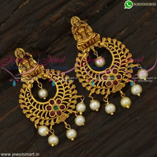 Charming Temple Chandbali Earrings Antique Jewellery New Fashion Online ER22090