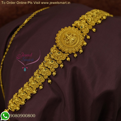 Flexible Vaddanam Designs in Antique Gold - Perfect Bridal Wedding Hip Chains for Women H26338