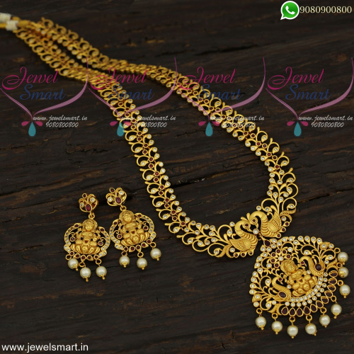 Temple Jewellery Long Necklace South Indian Artificial Collections Online