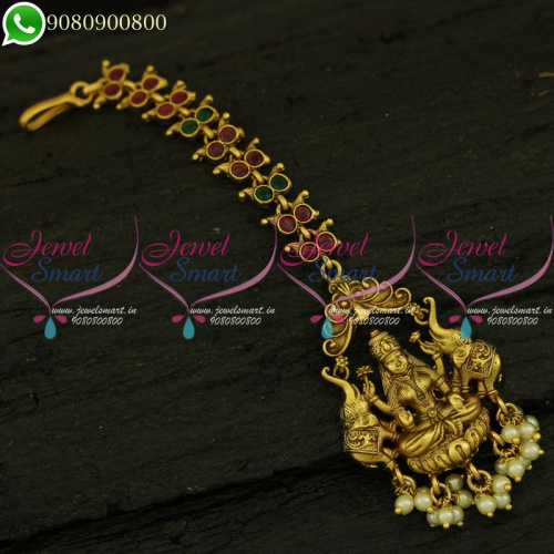 Temple Jewellery Maang Tikka Nagas Jewellery Antique Gold Plated T21023