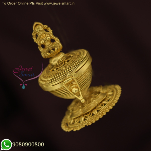 Temple Kumkum Box Excuisite Handcrafted One Gram Gold S25865