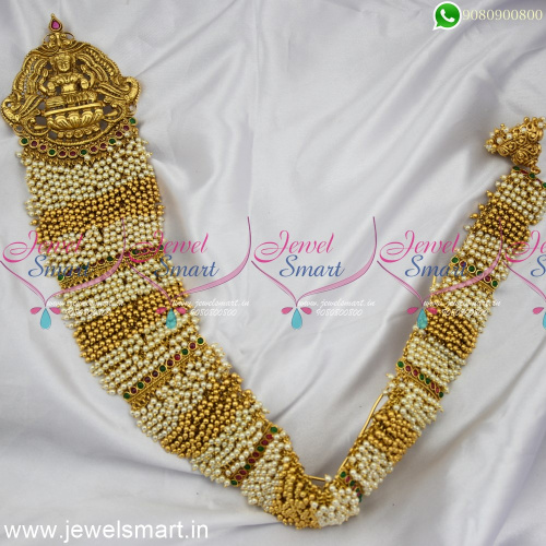 Temple Nagas Hair Jadanagam Jada Choti Bridal Jewellery Pearl Cluster H24886