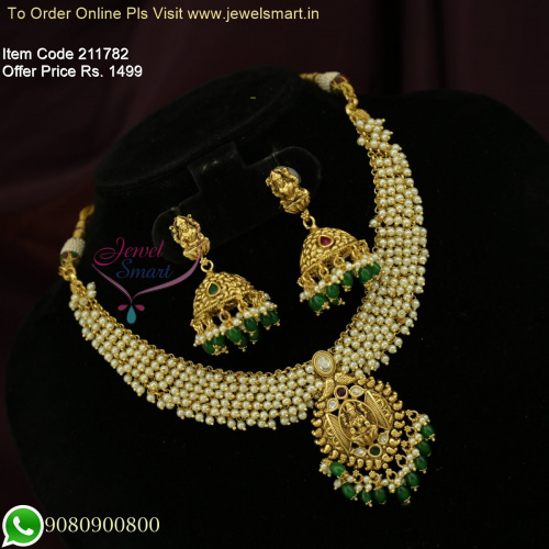Pearl Temple Jewellery sets Discount Sale Premium Antique Artificial Collections NL26286