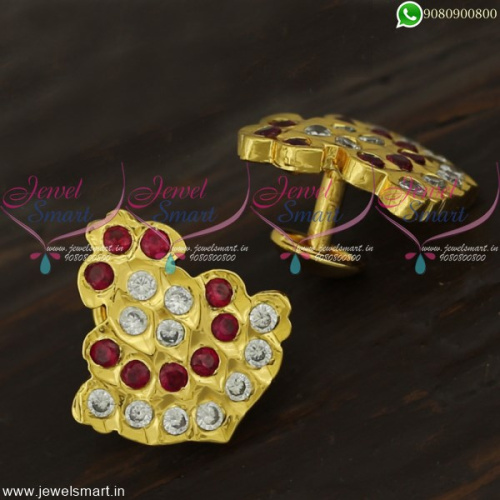 Thodu Kammal Traditional Gold Ear Studs Designs Getti Metal Jewellery