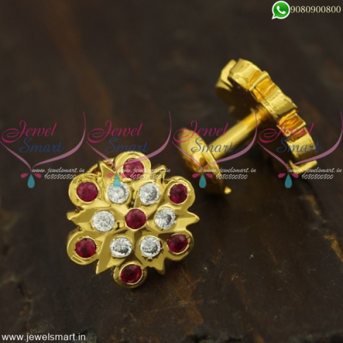 Thodu Kammal Stud Earrings Gold Designs Getti Metal Jewellery