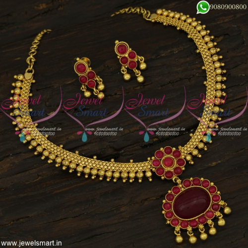 Traditional Gold Attigai Models In Imitation Jewellery Kemp Stones Collections NL22381