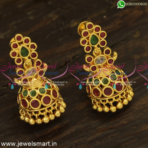 Traditional Gold Catalogue Jhumka Earrings Beautiful Indian Jewellery Designs J24834