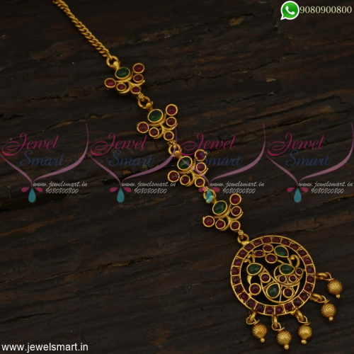 Traditional Gold Maang Tikka Designs In Artificial Jewellery Kemp Stones Online T22699