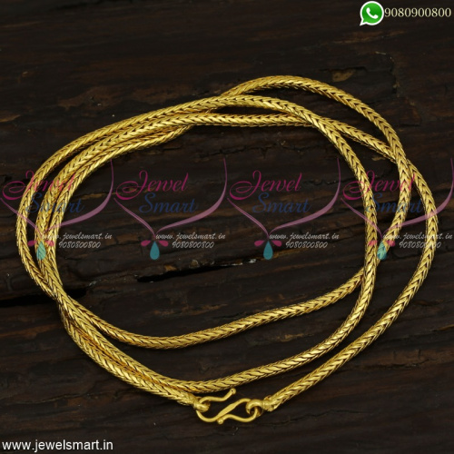 Traditional Gold Plated Chain 30 Inches Thali Kodi 3 MM Thin Chain Online