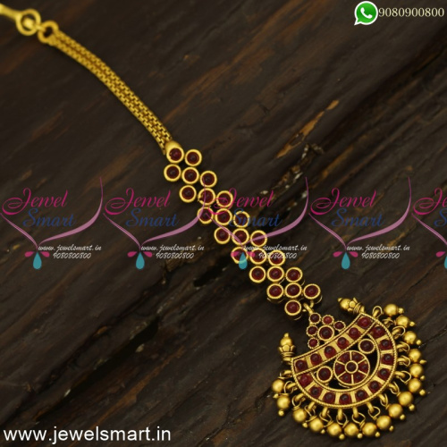 Traditional Indian Bridal Gold Maang Tikka Design Kemp Jewellery Online T24728