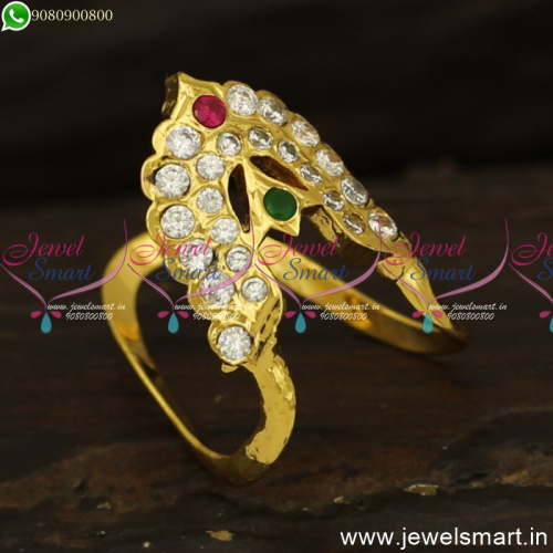 Traditional Modiram Online Gold Finger Ring Models Vanki Ungaram Jewellery F24682