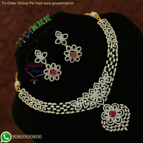 Antique Gold Designer Floral Link Necklace Set - Exquisite and Unique Jewellery Collection NL26014