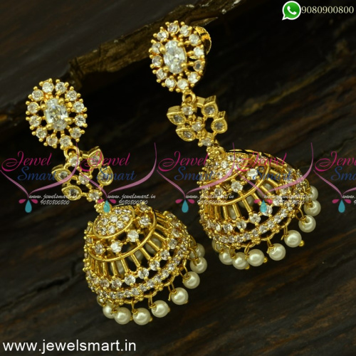 Trending Double Layer Jhumka Earrings for Everyday Wear Gold Plated J25020
