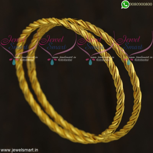 Trendy Bangles Online Gold Plated For Daily Use South Indian Imitation Jewellery B21823