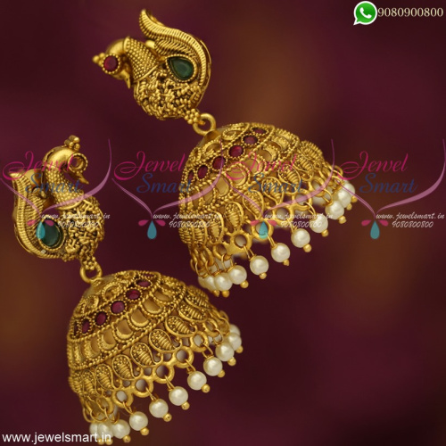 Trendy Fashion Jewellery Marvelous Antique Jhumka Earrings Light Weight J19258