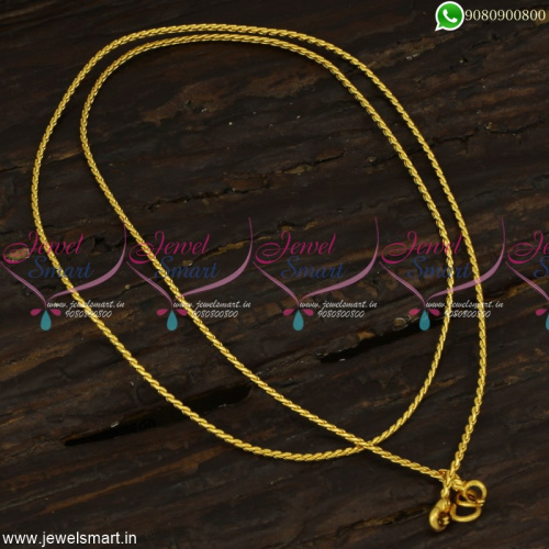 Trendy Thin Gold Chain Designs Inspired from Catalogue Twisted Concept New Collections