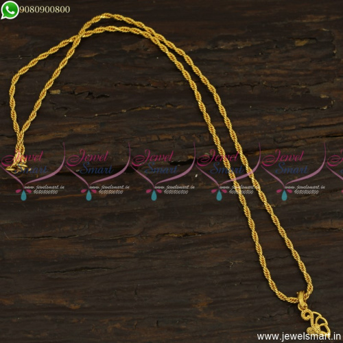Twisted Chain Pendant Design Small Size Daily Wear Jewellery CS23496