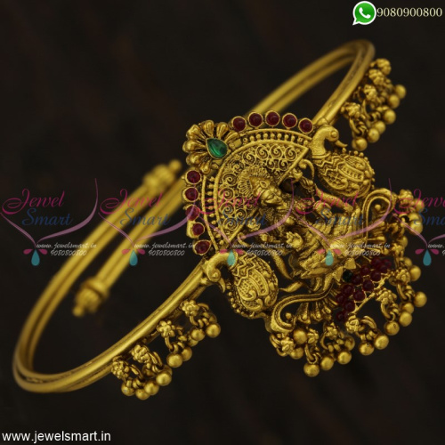 Vanki Designs Latest Temple Laxmi God Engraved String or Bangle Model Online V23097