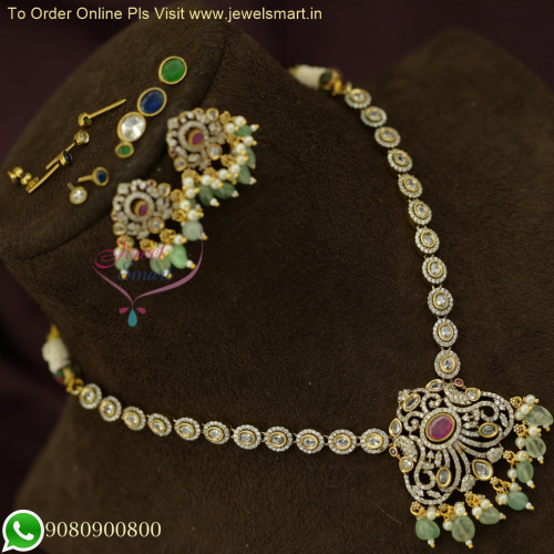 Victorian Kundan CZ Fashion Jewelry Sets: Changeable Color Stones | Fashion Jewelry NL26361