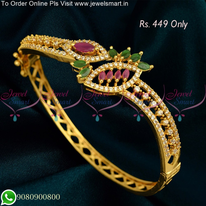 Buy Elegant Gold Design One Gram Gold Guaranteed Broad Bracelet Design  Online