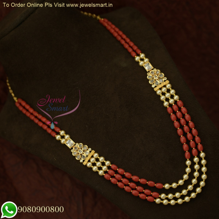 Coral beads discount necklace designs