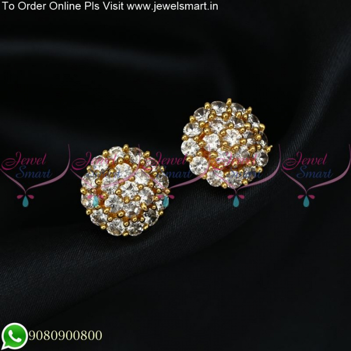 Buy Gold Floral Stone Studs - Joyalukkas