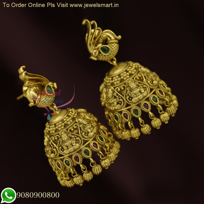 Diksha Collection Gold Plated Jhumki Earrings