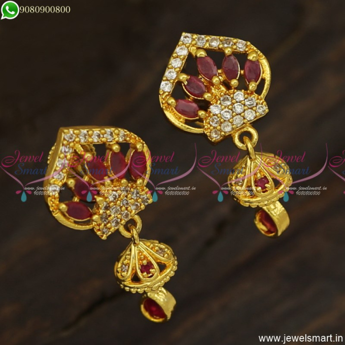 PMJ BEAUTIFUL GOLD PLATED EARRINGS WITH FINGER RING COMBO MODEL NO. 3419 –  Poojamani Jewellers LLP