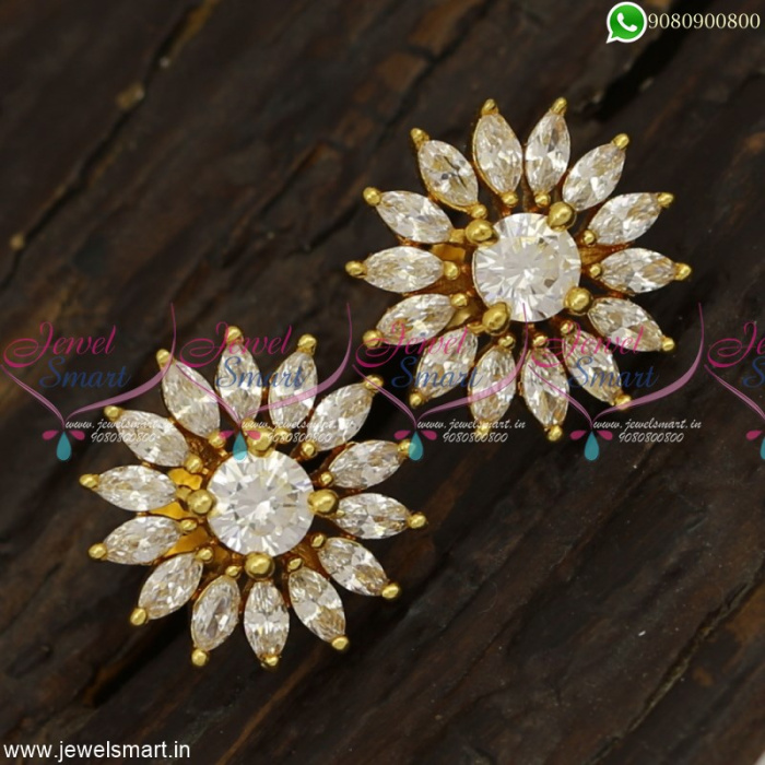 Floral Bloom Diamond Stud Earrings | Radiant Bay