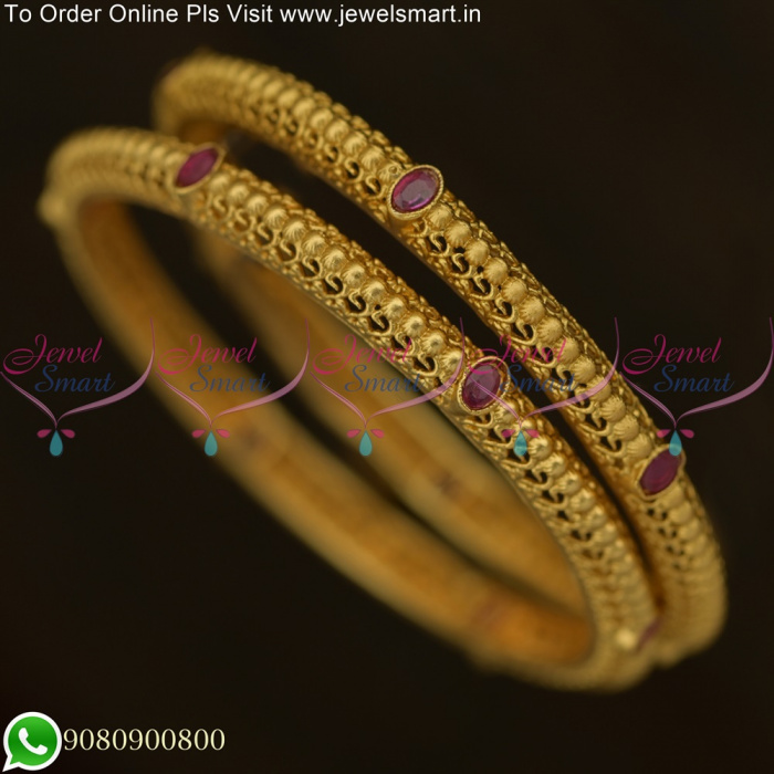 Antique shop ruby bangles