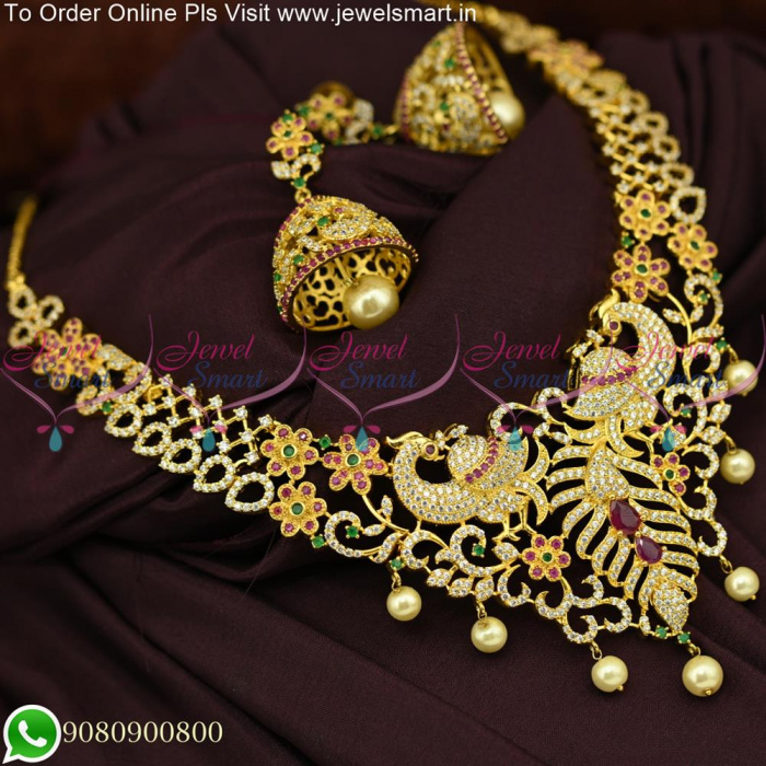 Buy 1 Gram Gold Plated Jewellery Haram Necklace Earrings Set