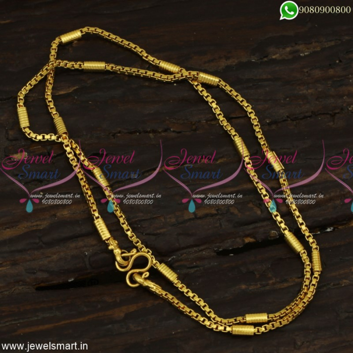 Flexible Delicate Gold Chain Designs For Men With Capsules Thin