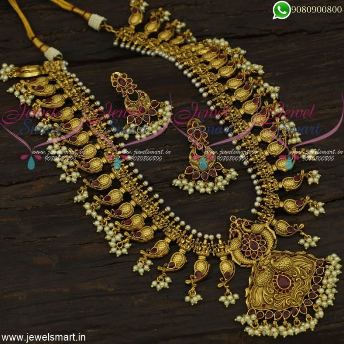 Glorious Gold Design Haram Splendid Temple Jewellery Antique