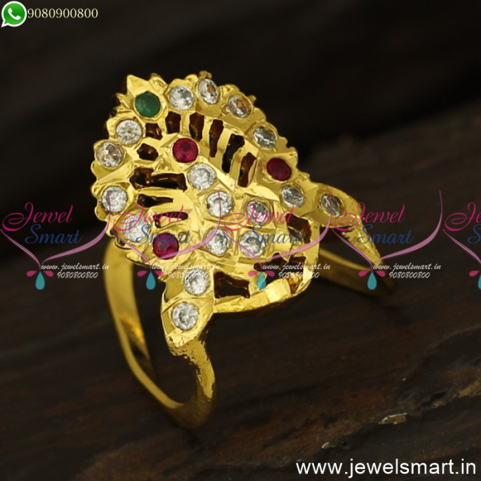Buy 22Kt Sleek Signity Gold Vanki Ring 96VK3741 Online from Vaibhav  Jewellers
