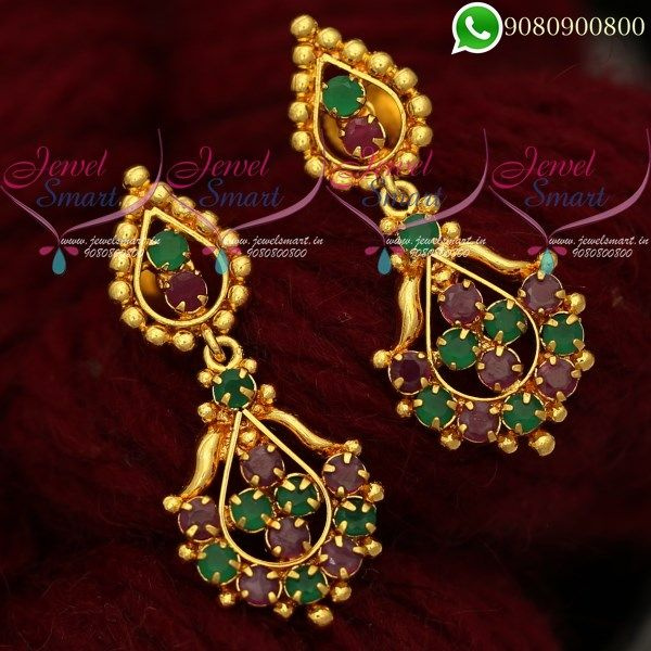 Buy Cute Peacock Model Gold Stud Earrings Designs for Daily Use