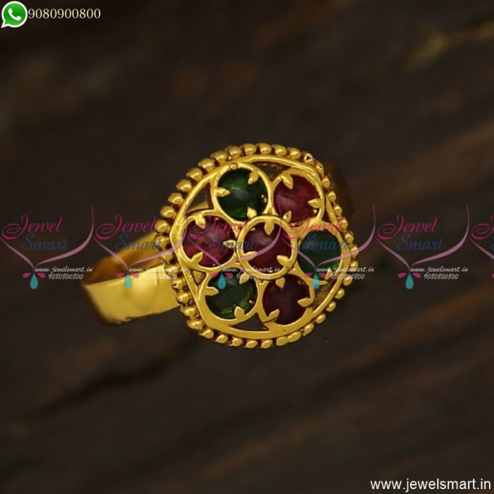 Latest Finger Rings For Girls Kemp Stones Studded Antique