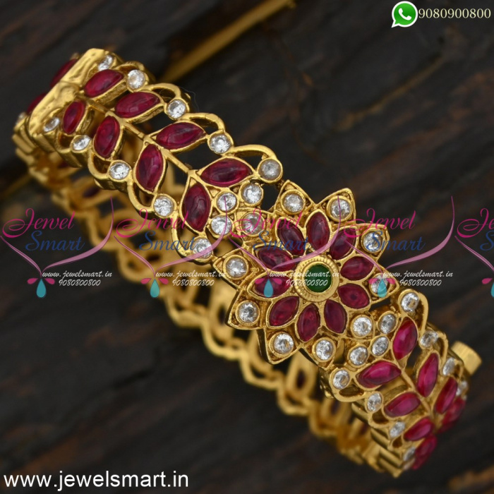 Buy One Gram Gold American Diamond Bracelet Ladies Gold Kappu Designs Online