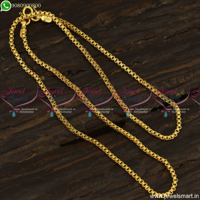Light Weight Gold Chain Designs Latest 18 Inches Daily Wear Jewellery ...