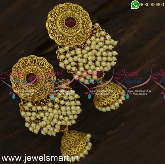 Kundan Chaand Pearl Jhumkas – zahana