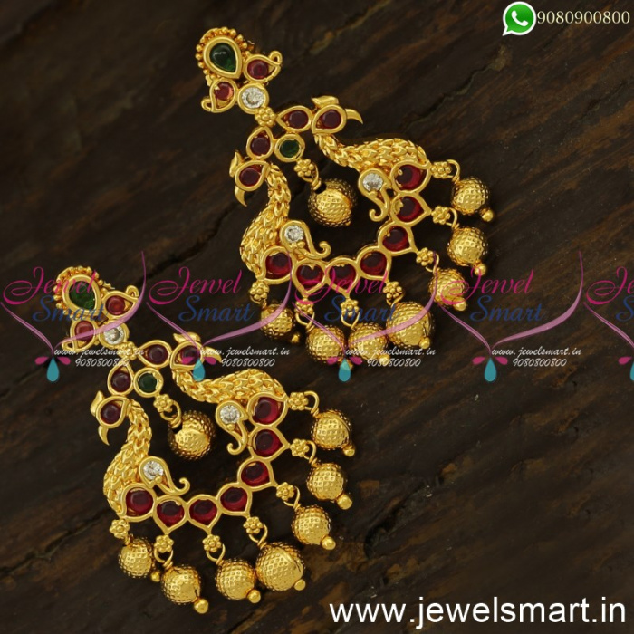 Handcrafted Square Stud One Gram Gold CZ Stone Earring Collections ER3480