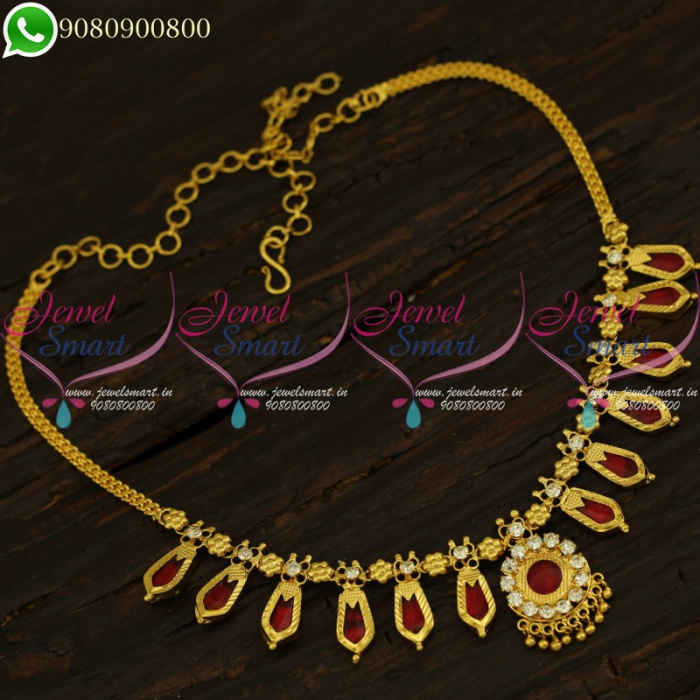 Palakka Necklace Kerala Jewellery Nagapadam Designs Gold