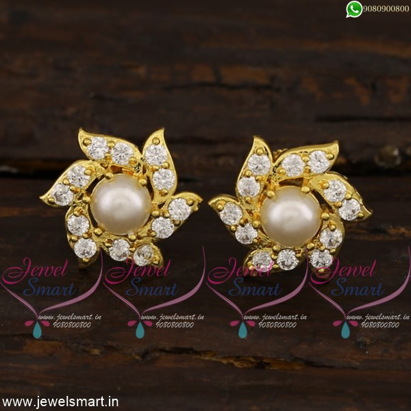 Traditional Big Stud Earrings  New Latest Designs  South India Jewels